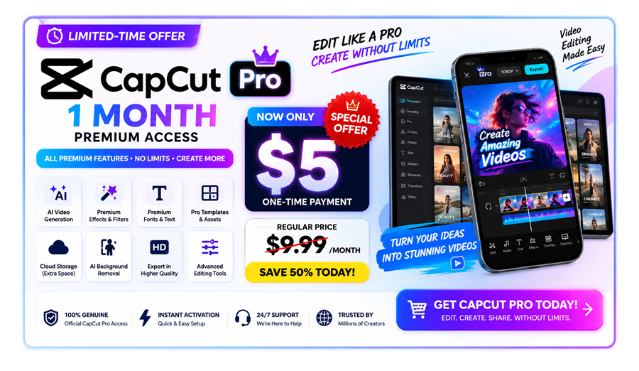 CapCut Pro 1 Month